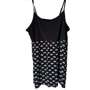 Torrid dress Black and White lip Patterned cotton jersey top half 4x NEW